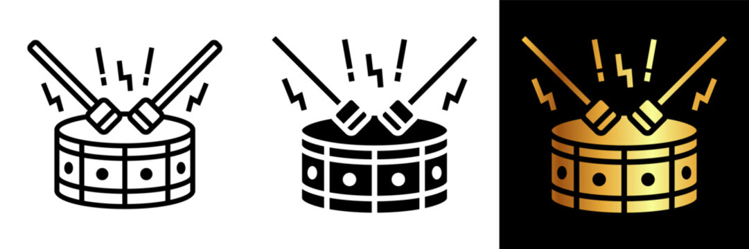 The Drum icon encapsulates the rhythmic heartbeat of music, capturing the essence of percussive artistry. 