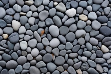 Fototapeta na wymiar broad view of flat slate pebbles creating a smooth texture
