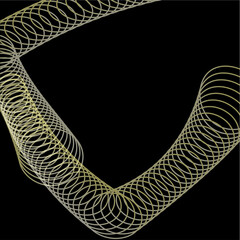 Abstract black and white background with circle curve pattern