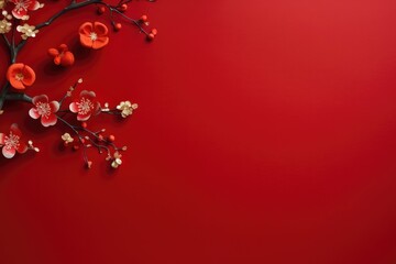 Chinese new year theme plum blossom background template image.