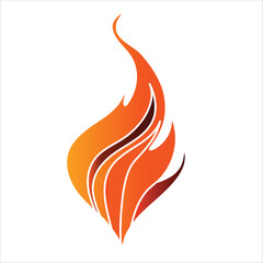 Fire flame concept icon design stock illustration