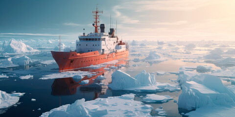 clean-energy-powered research vessel in the Arctic, collecting climate data to better understand the impact of technology on nature.