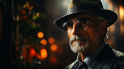 portrait of a man with hat