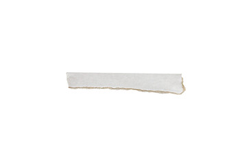 White Ripped Piece of Paper isolated. Top View of Blank Adhesive Paper Tag. Blank Note with Copy Space for Text or Image. transparent background