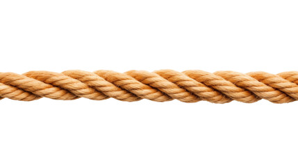 Close up of rope isolated on transparent background.