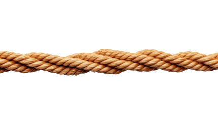 Close up of rope isolated on transparent background.