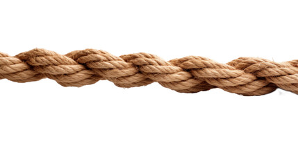 Close up of rope isolated on transparent background.