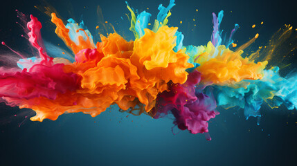 Fototapeta na wymiar Multicolors paint splashing