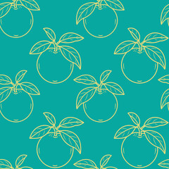Fototapeta na wymiar Seamless pattern with a doodle orange