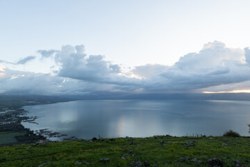 Obraz premium Morning view of the Sea of Galilee