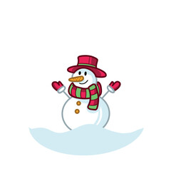 snowman with hat