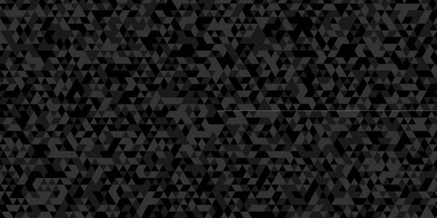 Modern abstract seamless geometric dark black pattern background with lines Geometric print composed of triangles. Black triangle tiles pattern mosaic background.	
