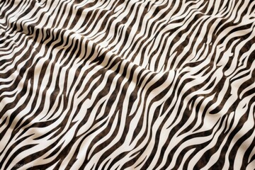 close-up of a bedsheet with zebra stripe pattern