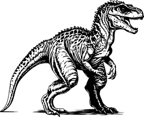 Carnotaurus Dinosaur Vintage Illustration