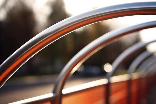 close-up image of sturdy metallic hurdle construction