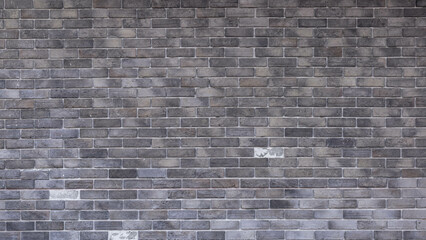 Black brick wall texture, brick surface for background. Vintage wallpaper...