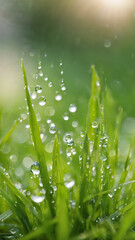 dew drops on grass