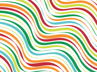 Bright summer colors wavy lines background