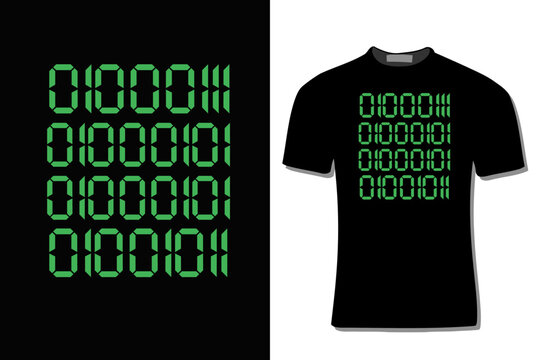GEEK 01000111 01000101 01000101 01001011  Binary Code Computer Programmer  T-Shirt Design.