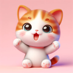 Naklejka premium cute cat ,Generative AI