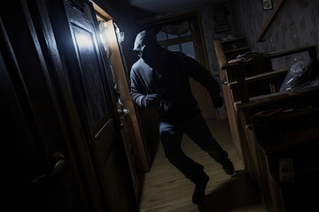 Thieves are stealing things inside the house.