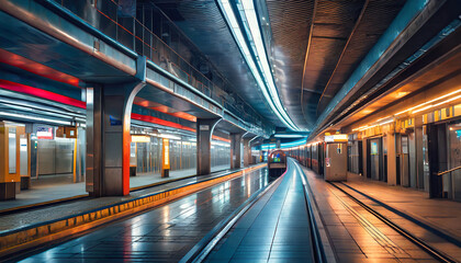 Fototapeta premium subway train in motion