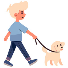 boy and dog