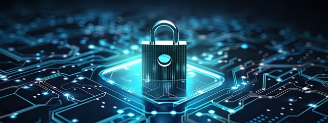 secure connection or cybersecurity service - obrazy, fototapety, plakaty