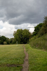 Large empty camping area in England