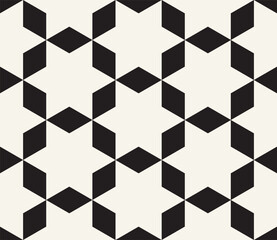 Vector seamless pattern. Repeating geometric elements. Stylish monochrome background design.