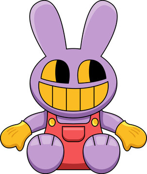 Jax bunny from The Amazing Digital Circus isolated on white background. Jax amazing digital circus vector clip art