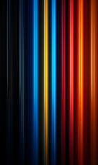 A gradient of colourful neon lines on a dark background. Oldschool disco effect.