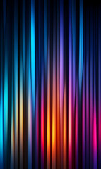 A gradient of blue to purple neon lines on dark.