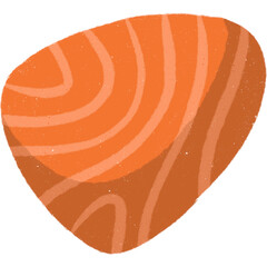 salmon sashimi,dry ink brush style,element and illustration,high quality artwork