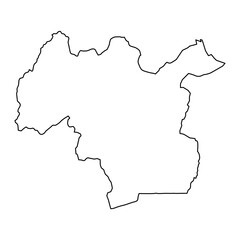 Mamou region map, administrative division of Guinea. Vector illustration.