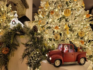 Christmas trees and snowball