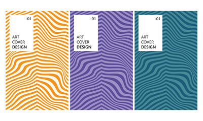 Groovy hippie 70s backgrounds. Waves  Twisted and distorted vector texture in trendy retro psychedelic style.