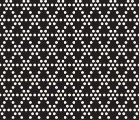 Vector seamless pattern. Repeating geometric elements. Stylish monochrome background design.