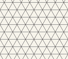 Vector seamless pattern. Repeating geometric elements. Stylish monochrome background design.