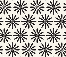 Vector seamless pattern. Repeating geometric elements. Stylish monochrome background design.