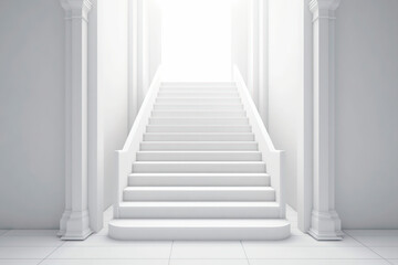abstract white marble steps architectural background