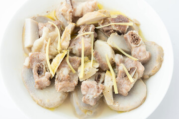 Chinese food taro steamed pork ribs