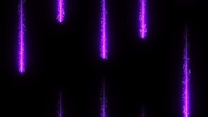 Light particle trails rainfall. Energy light colorful beams falling motion graphic.Modern colorful ceremony award show wallpaper background.