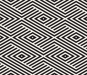 Vector seamless pattern. Repeating geometric elements. Stylish monochrome background design.