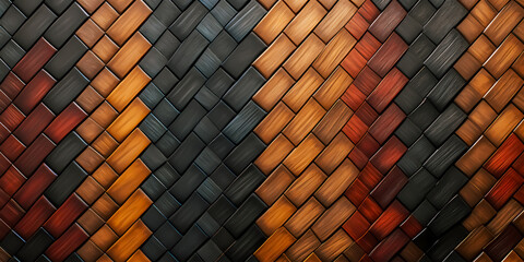 Wooden herringbone pattern in vibrant organic color