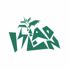 abstract island topography vector design with writing suitable for t-shirt and hoodie designs