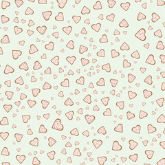 National Cookie Day seamless heart pattern vector illustration. Cookie Day Poster, December 4th. Important day.