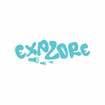 Abstract text explore topography vector design suitable for t-shirt and hoodie designs