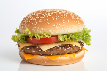  burger on white background