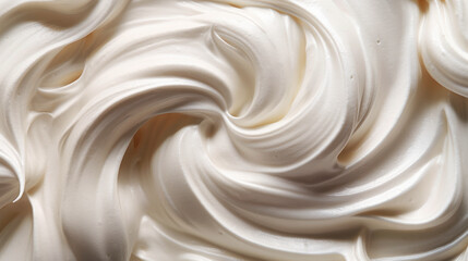 Whipped cream close-up for background